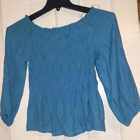 PAPERMOON Off Shoulder 3/4 Sleeves Blouse S - Picture 3 of 15